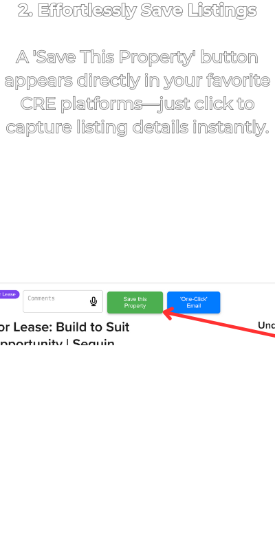 Step 2: Save property listings with one click