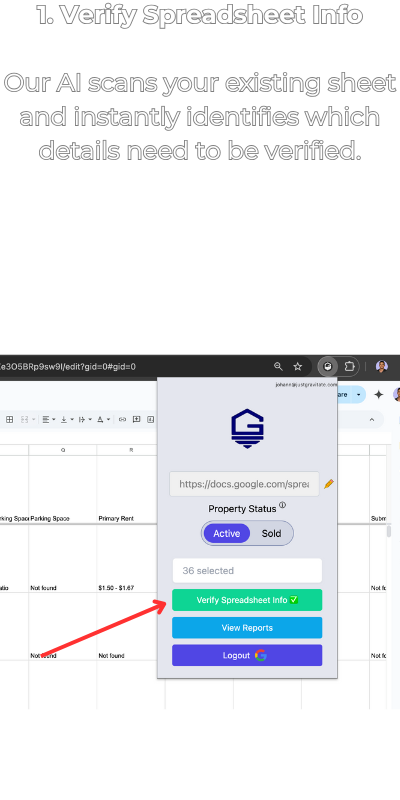 Step 1: Unverified property data